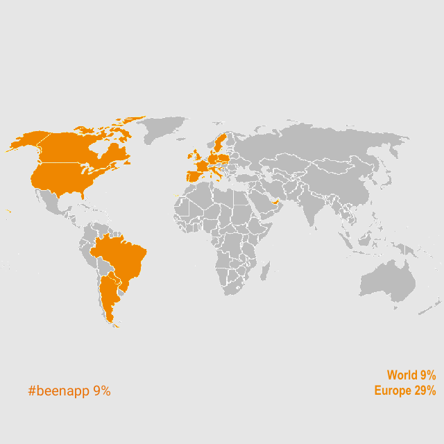 Map of the world - BeenApp
