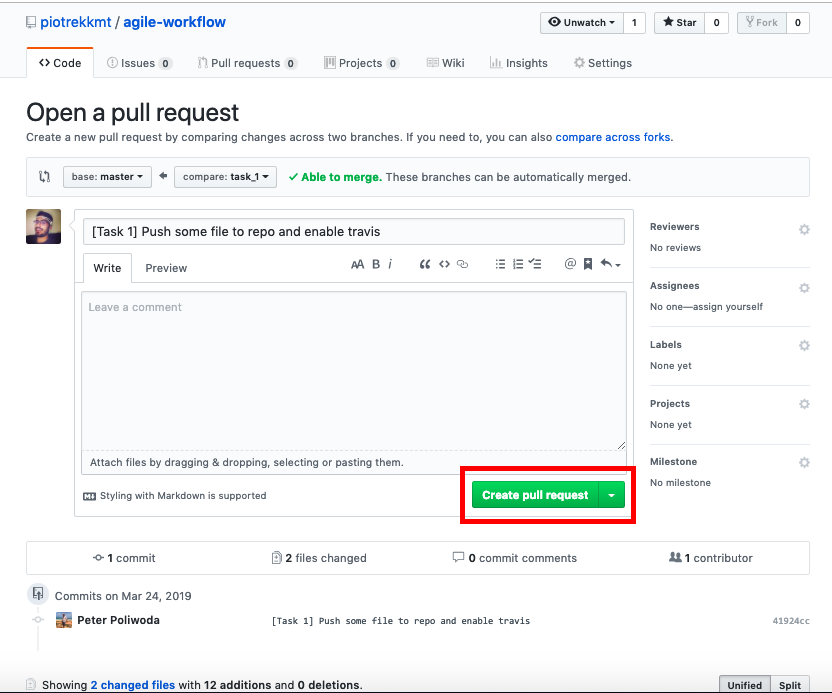 Continuous Integration part 2: Setting up Travis checks in Github