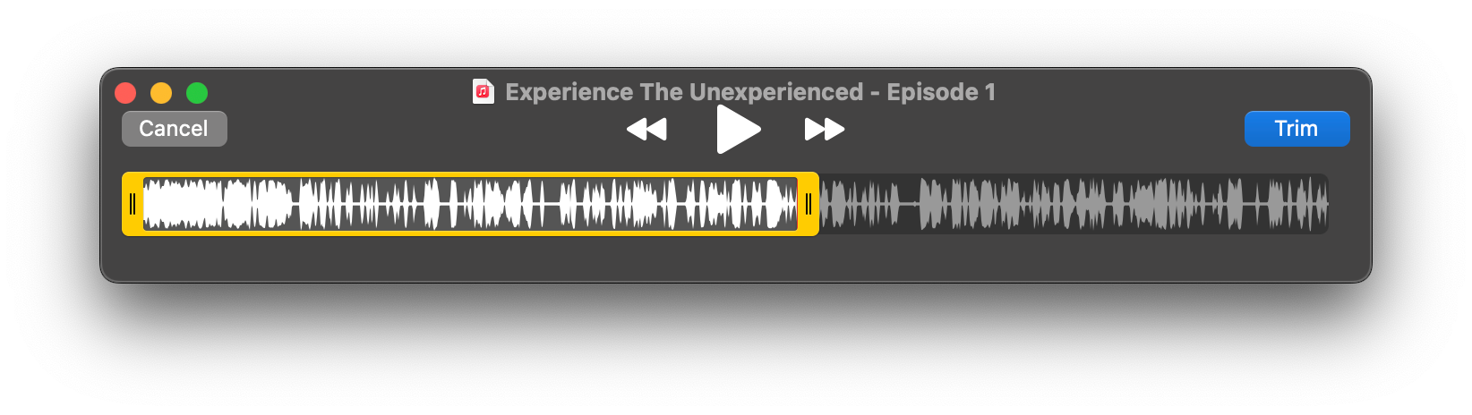 How to trim mp3 audio files on MacOS. It's free!